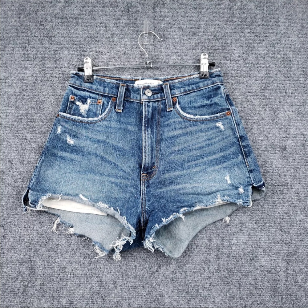 Abercrombie & Fitch Blue Jean Shorts Distressed Vintage Look